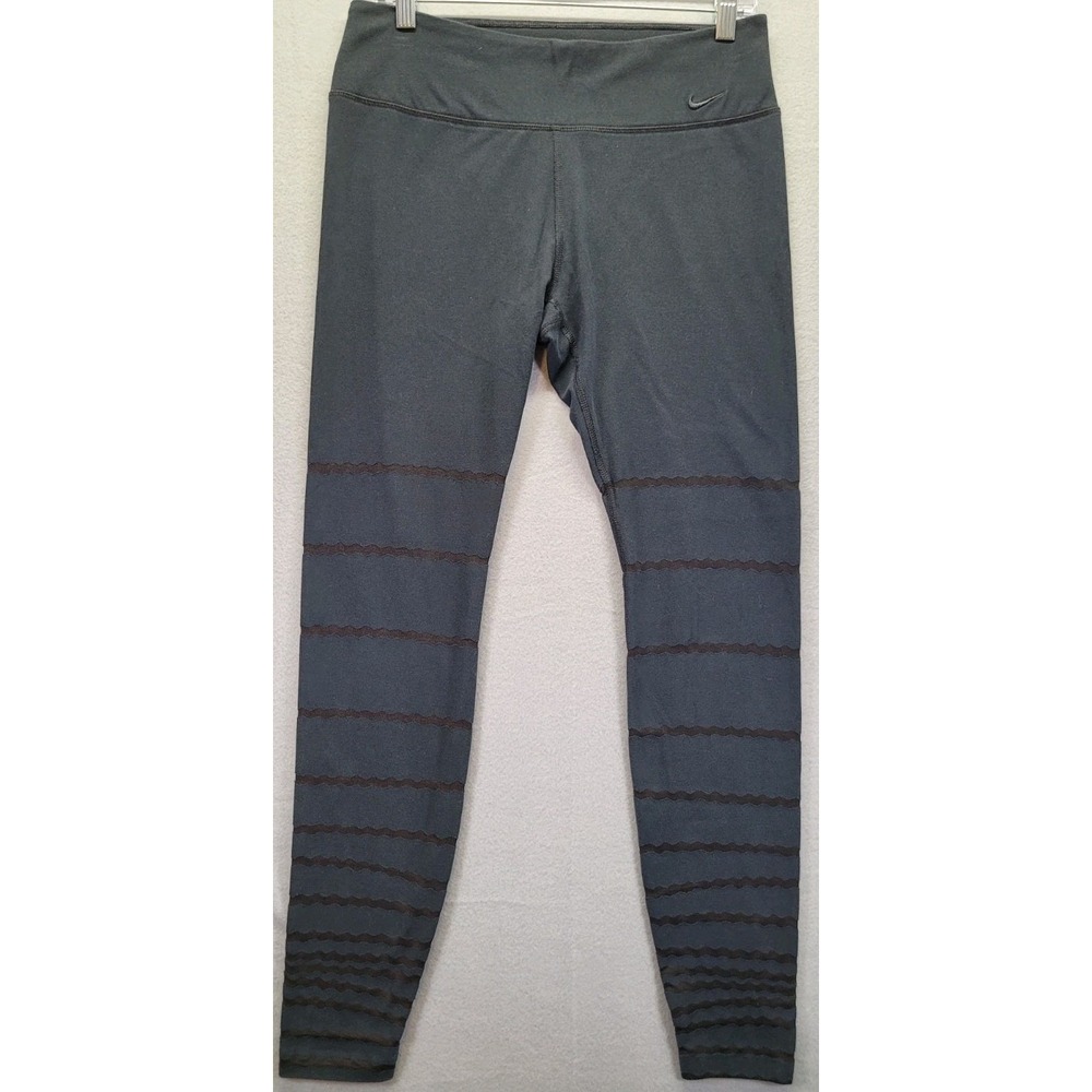Nike Legend Tight Burnout Training‎ Pants Womens Size Large Black Workout Gym